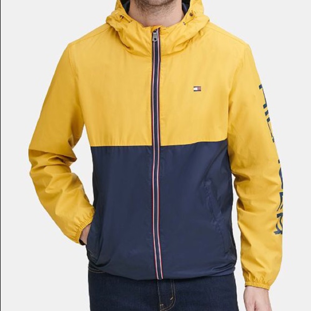 Tommy Hilfiger Yellow Color Blocked Jacket